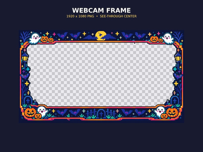 Spooky Pixel Stream Overlay Pack, Halloween Pixel Art Stream Screens ...