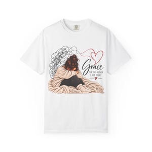 Grace Illustration T-shirt | Grace for the Mother I Am Today, Cozy Knit Art