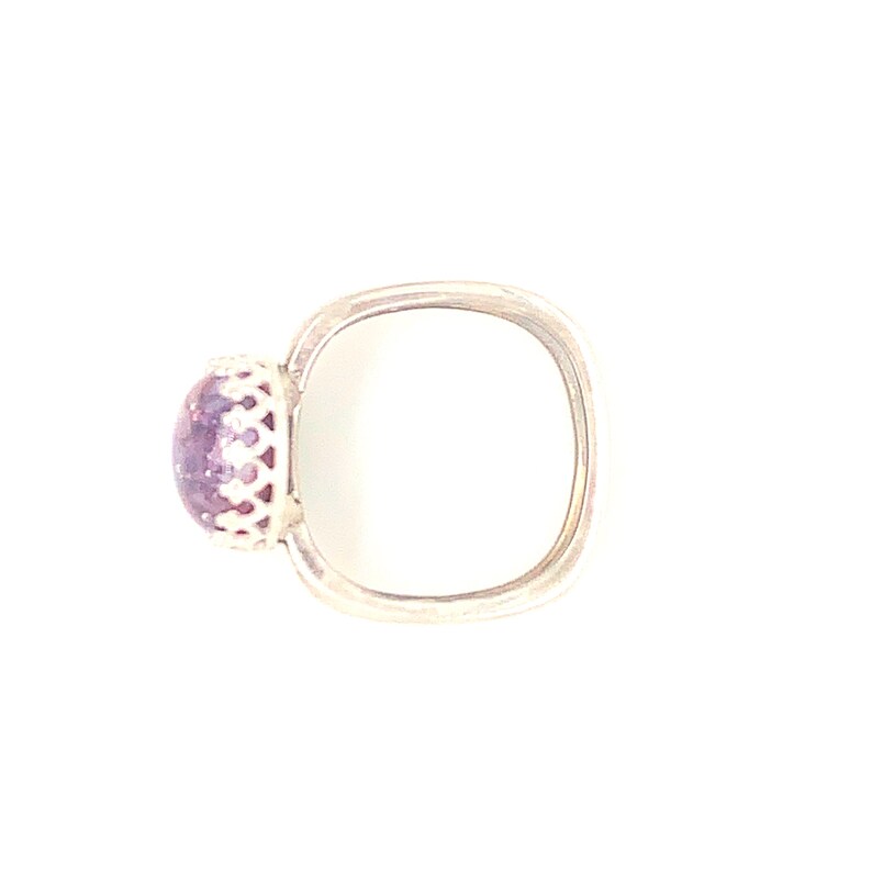Wild Raspberry Square band 925 Silver Pet Keepsake Memorial Ring,Sterling Silver Pet Remembrance Ring Pet Ash To Glass Cremation Jewelry