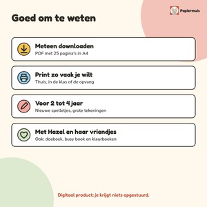 Julaktivitetsbok för småbarn, sök-och-hitta-bild, jullekar och målarbild, adventskalender, holländska, 2 till 4 år, Hassel och tomten, PDF A4 bild 9