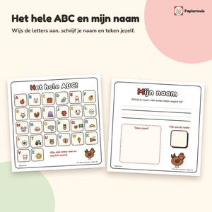 Libro ABC para niños pequeños, aprendizaje de letras, práctica del alfabeto, escritura de letras para preescolares, cuaderno de ejercicios, holandés, de 2 a 4 años, ABC de Hazel, PDF A4 imagen 6