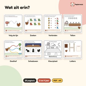 Sinterklaas doeboek peuter | Hazel zet haar schoen | Zoeken, tellen, tekenen, kleurplaten | Printbare PDF A4 | Sint cadeau | 2 tot 4 jaar image 3