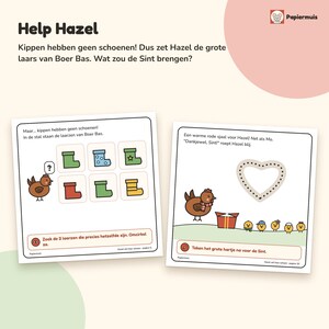 Sinterklaas doeboek peuter | Hazel zet haar schoen | Zoeken, tellen, tekenen, kleurplaten | Printbare PDF A4 | Sint cadeau | 2 tot 4 jaar image 5
