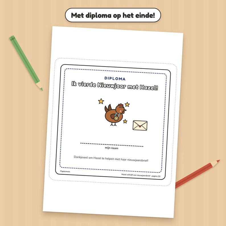 Nieuwjaar doeboek peuter, nieuwjaarsbrief, spelletjes, kleurplaat nieuwjaar, liedje, Nederlands, 2 tot 4 jaar, Hazel schrijft, PDF A4 image 8