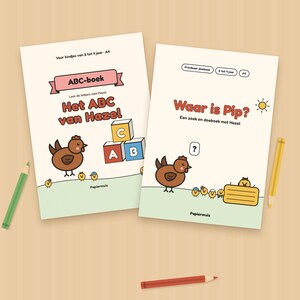 ABC boek en doeboek peuter bundel, letters leren, zoeken en tellen, Het ABC van Hazel en Waar is Pip, Nederlands, 2 tot 4 jaar, PDF A4 Bild 2