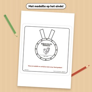 Julaktivitetsbok för småbarn, sök-och-hitta-bild, jullekar och målarbild, adventskalender, holländska, 2 till 4 år, Hassel och tomten, PDF A4 bild 8