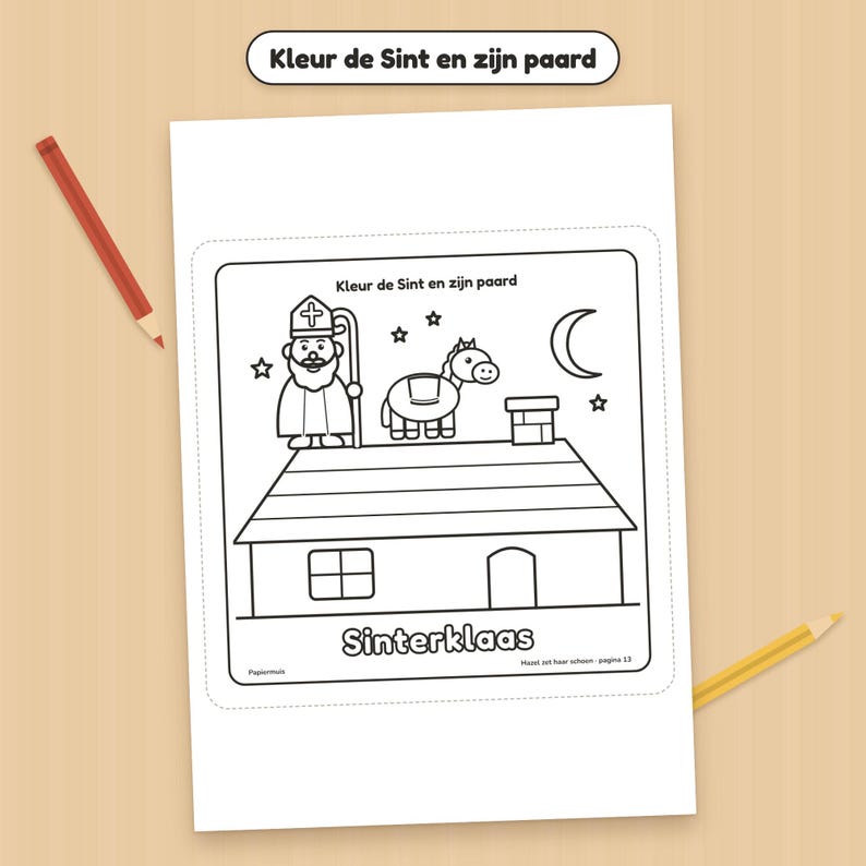 Sinterklaas doeboek peuter | Hazel zet haar schoen | Zoeken, tellen, tekenen, kleurplaten | Printbare PDF A4 | Sint cadeau | 2 tot 4 jaar image 6