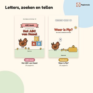ABC boek en doeboek peuter bundel, letters leren, zoeken en tellen, Het ABC van Hazel en Waar is Pip, Nederlands, 2 tot 4 jaar, PDF A4 Bild 3