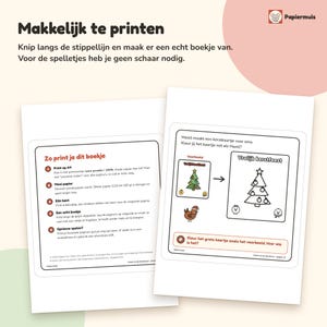 Julaktivitetsbok för småbarn, sök-och-hitta-bild, jullekar och målarbild, adventskalender, holländska, 2 till 4 år, Hassel och tomten, PDF A4 bild 7