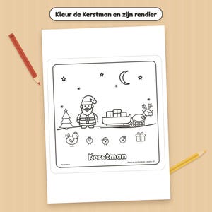 Julaktivitetsbok för småbarn, sök-och-hitta-bild, jullekar och målarbild, adventskalender, holländska, 2 till 4 år, Hassel och tomten, PDF A4 bild 6