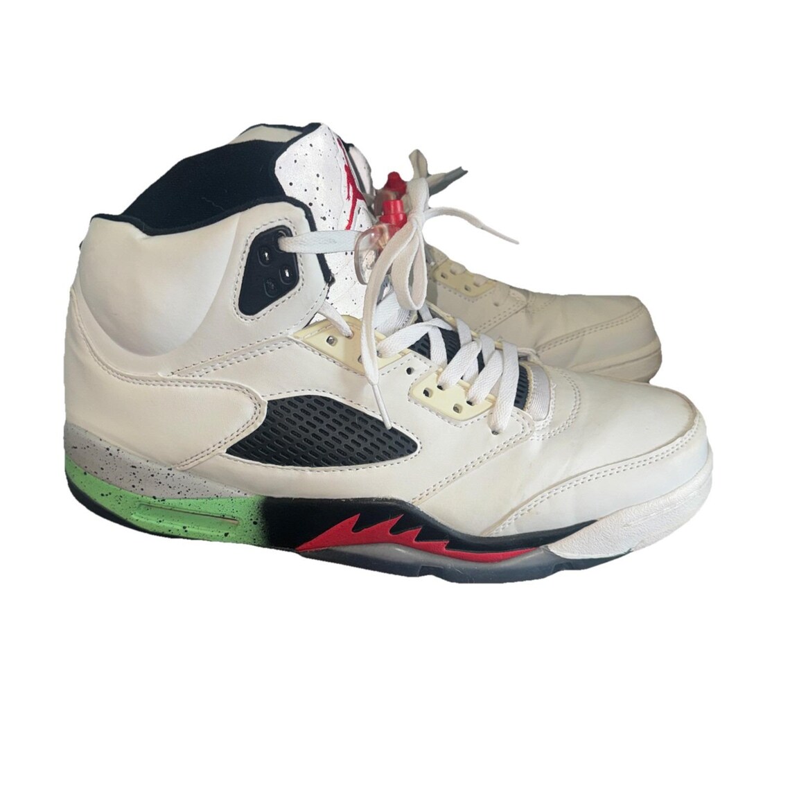 Jordan 5 Retro Poison Green Size 13 Excellent Condition Shoes Sneakers No Box, photo 1 sur 5