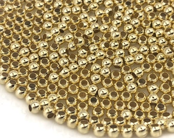 3 mm Gold filled Round Beads, Gold filled beads, Gold round Beads, 200 PCS