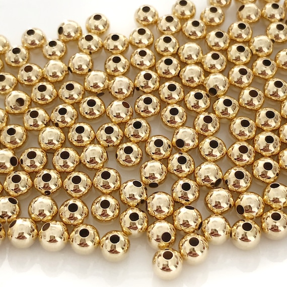 Round Stardust Bead 5mm Gold Filled (1-Pc)