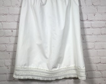 Vintage Penny's Adonna White Cotton Drip Dry Half Slip Size Medium