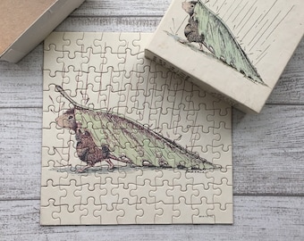 Vintage House Mouse Designs Mini 100 Piece Jigsaw Puzzle Made in the USA