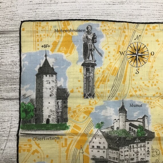 Vintage Hankie Switzerland Travel Souvenir Handke… - image 3