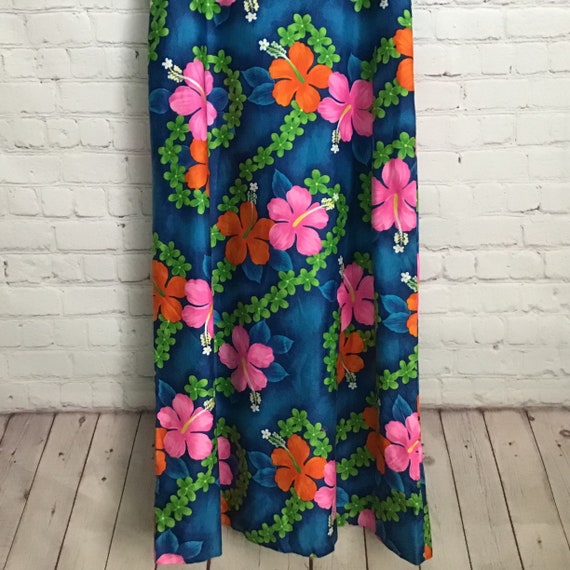 Vintage Hukilau Fashions Hawaiian Maxi Dress size… - image 4