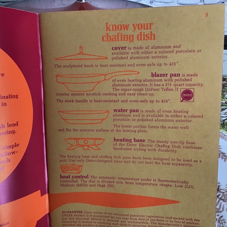 Vintage Oster Electric Chafing Dish and Cookbook Etsy