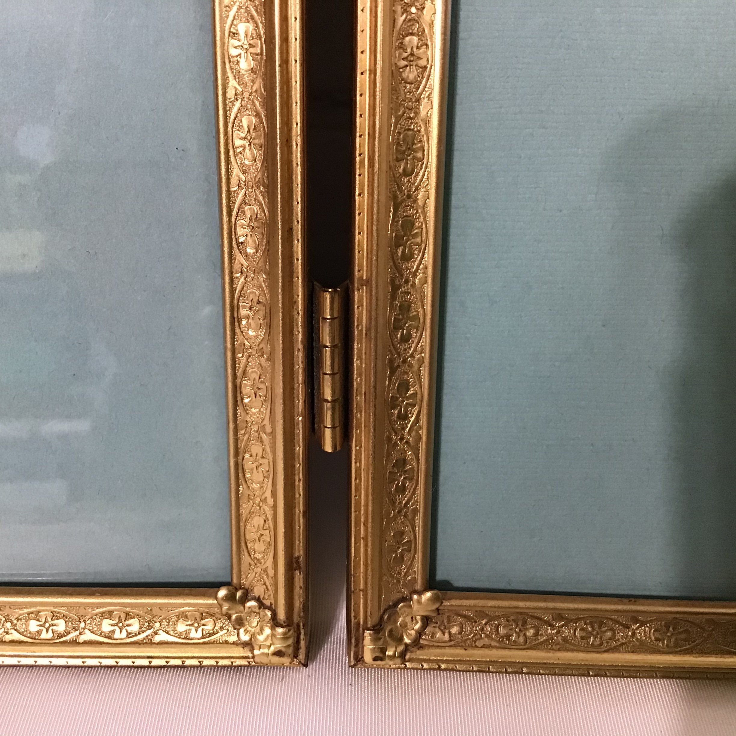 Ornate Brass Double Folding Picture Frame 8x10 Wedding Frame Etsy