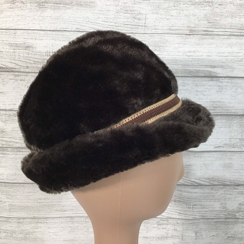 Vintage Men's Brown Faux Fur Winter Hat Alpine Bavarian Etsy