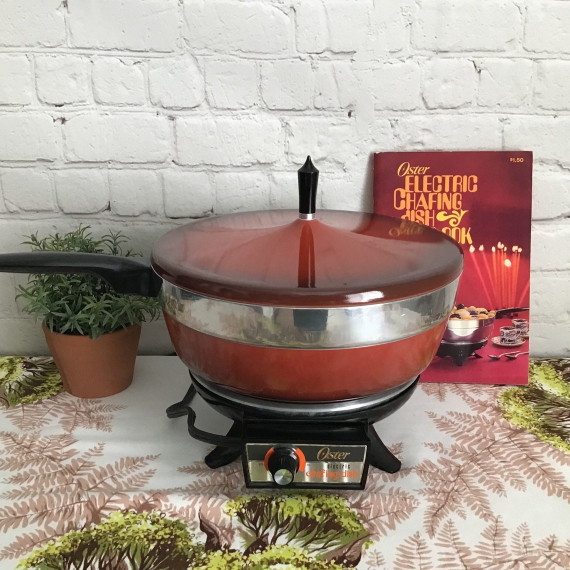 Vintage Oster Electric Chafing Dish and Cookbook Etsy
