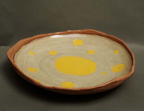 Big Platter Handmade Pottery Home And Living Kitchen And Dining Dining And Serving Trays And Platters Pottery Large Trays 13 X 12 X 2 5 Home Living Dining Serving Kromasol Com