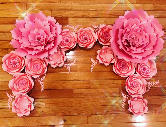 Paper Flower Wall Decor Custom Colors Sweet 16 Birthday Etsy