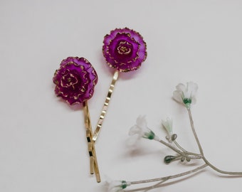 Peony Hair Pins Etsy