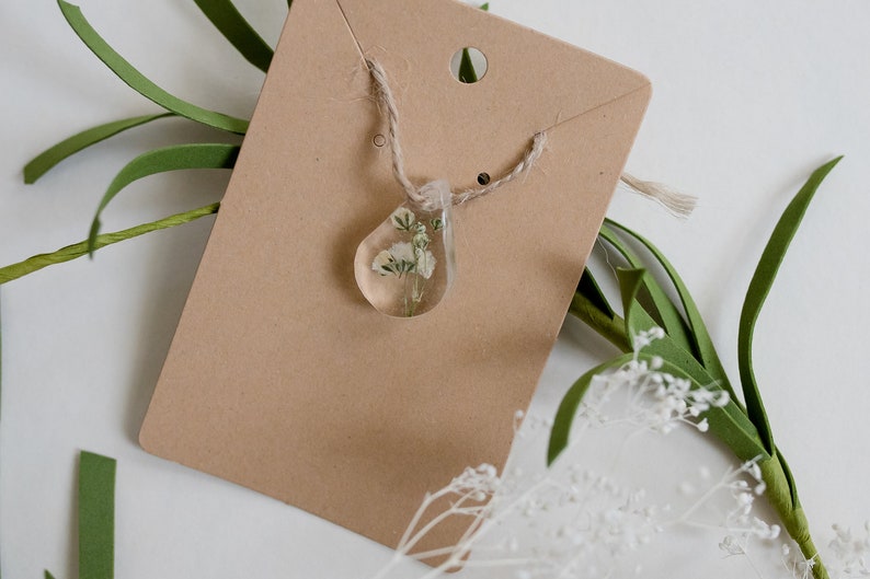 White Floral Pendant
