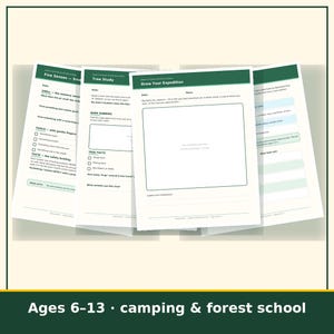 Kids Nature Journal Printable, Outdoor Adventure Journal, Homeschool Science Notebook, Camping Activity Book, Instant Download image 6