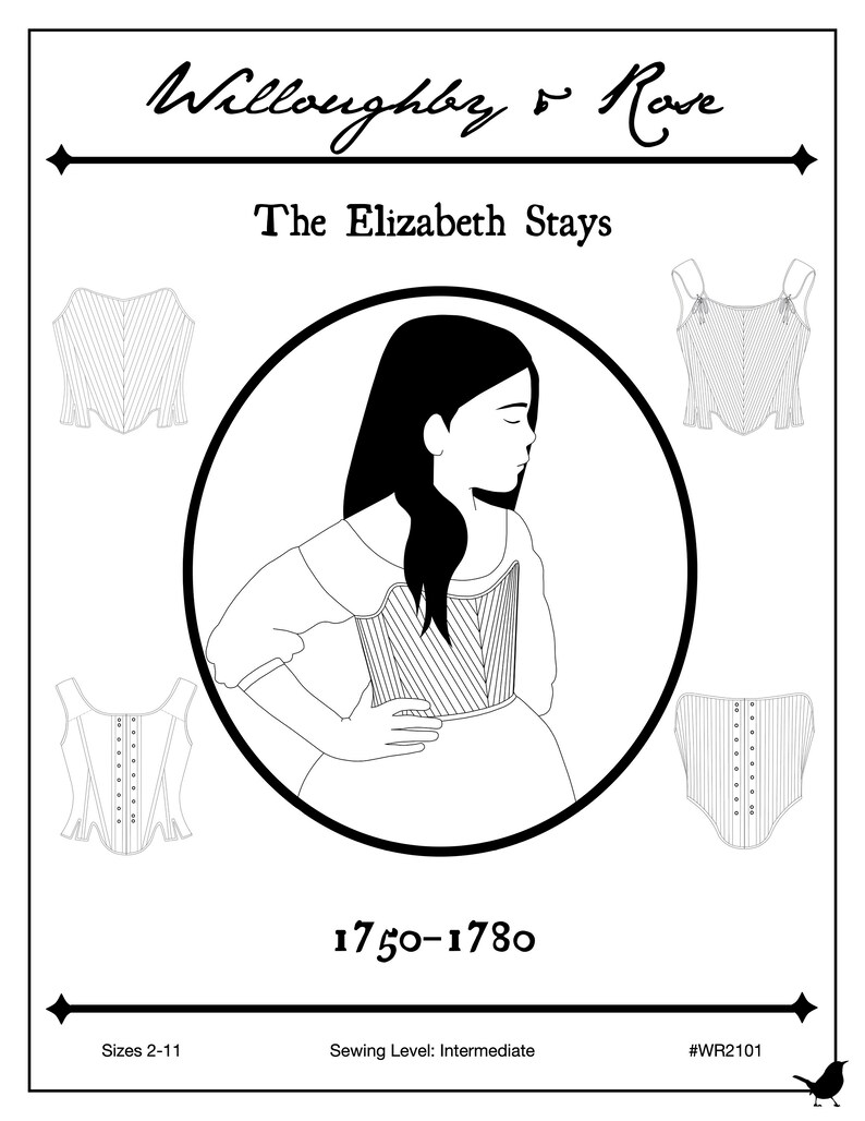 18th Century Children's Stays Pattern Size Pack B 6/7 & 8/9 Elizabeth Stays Pattern 1750-1780 WR2101 image 5