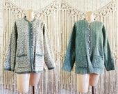 Vtg 70s Lightweight Quilted Reversible Indian Cotton Printed Jacket size L