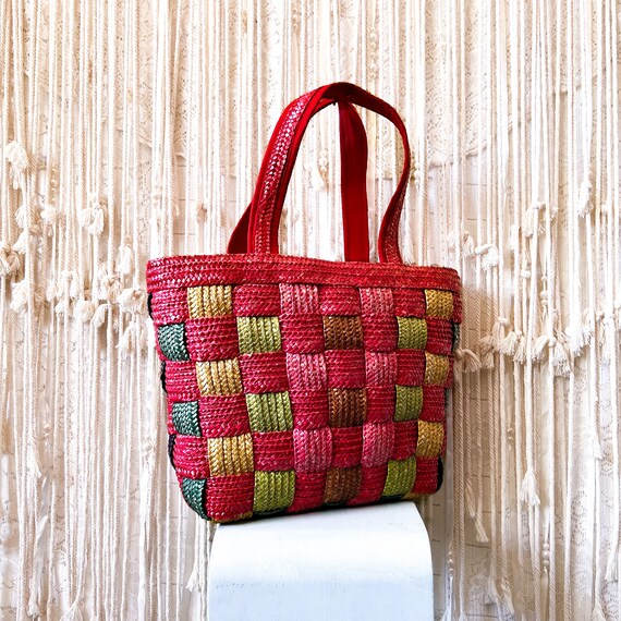 Vintage Oversized Woven Beach Bag - image 1