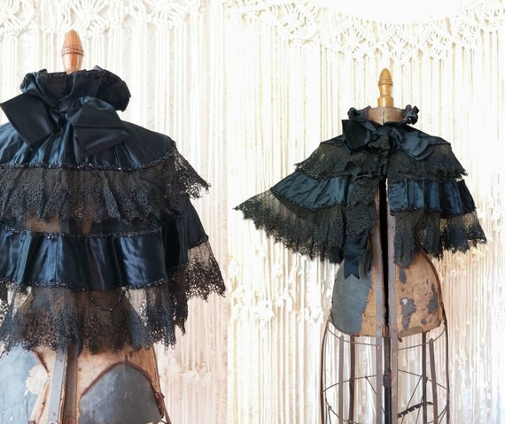 Antique 1800s Victorian Era High Collar Cape