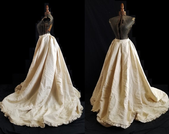 Antique Mid 1800s Victorian Two Piece Civil War Era Bustle Etsy