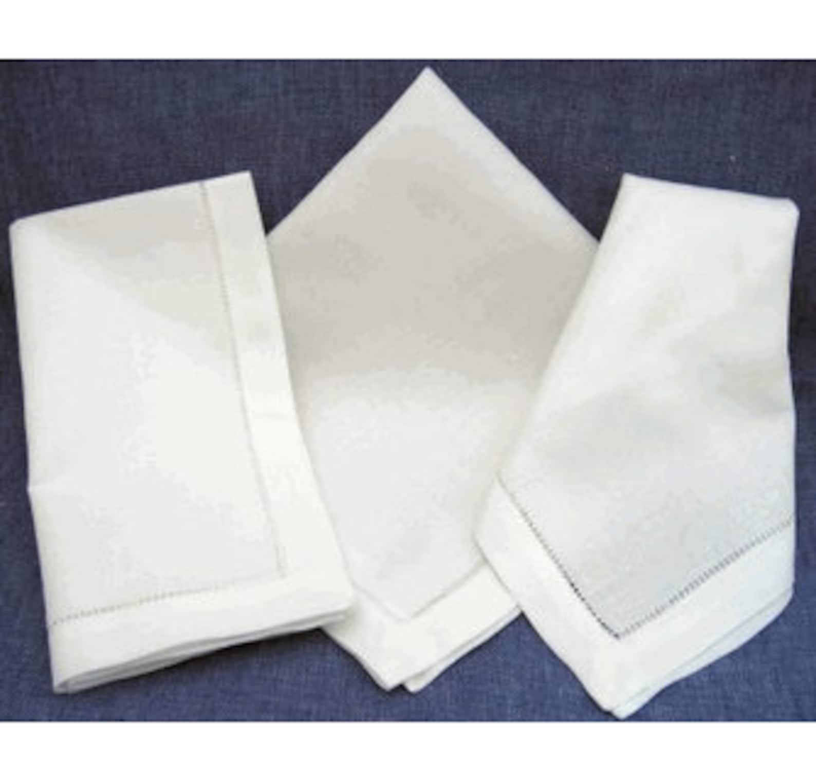 Fine 100 White Linen Men's handkerchief hemstitched Etsy