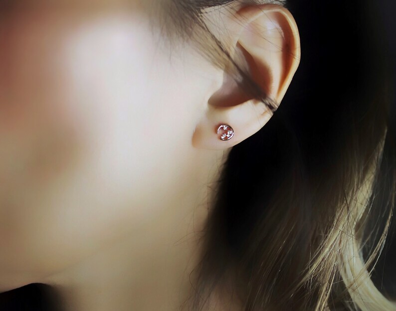 solitaire cluster earrings