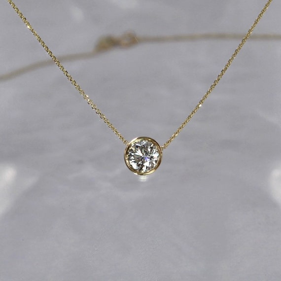 Half Carat Solitaire Diamond Necklace 