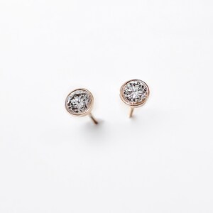 Solitaire Diamond Stud Earrings