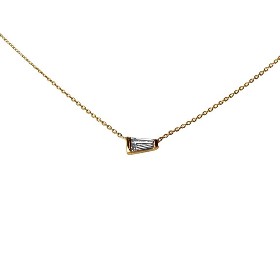 Baguette pendant necklace best sale