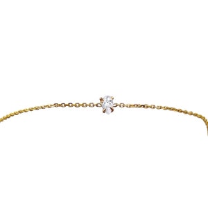 Delicate Pear Cut Diamond Bracelet / 14k Gold / Stacking Bracelet