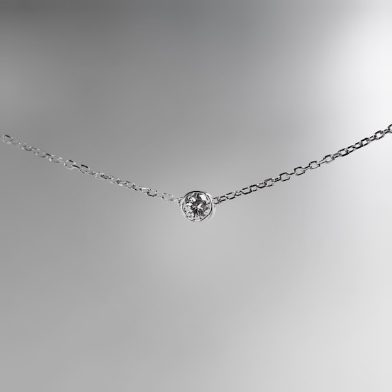 Sterling silver solitaire necklace deals