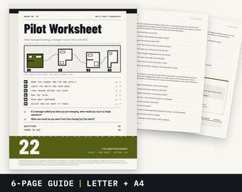 Area Manager Pilot Worksheet | Test a Change in One or Two Units First (PDF)