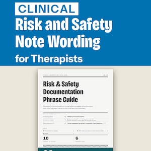 Risk and Safety Note Wording | What You Asked, What You Did | Printable PDF
