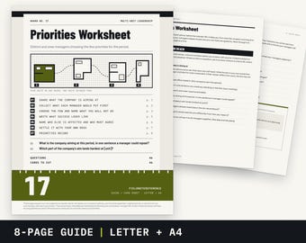 District Manager Priorities Worksheet, Choose the Few Priorities With Your Managers | Printable PDF