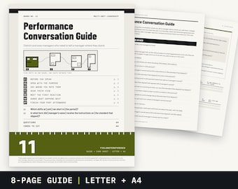 District Manager Performance Conversation Guide | Tell a Manager Where They Stand | Printable PDF