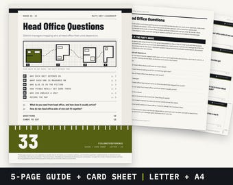 District Manager Questions | Head Office Map, Find Who Unblocks a Unit | Printable PDF