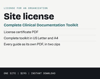 Progress Notes for a Whole Clinic Team | Note Guides With a Site License for Social Work and Counseling Staff | Printable PDF