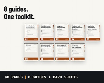 Manager One on One Questions Bundle | One on Ones, Huddles, Delegation and Feedback for Restaurant Leaders, 8 Guides | Printable PDF