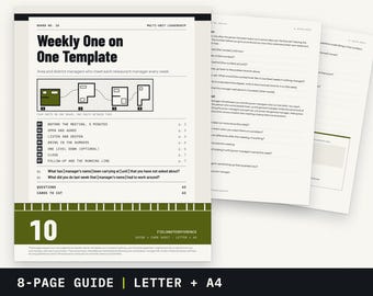 Area Manager One on One Template | Start With the Person, Not the Numbers (PDF)